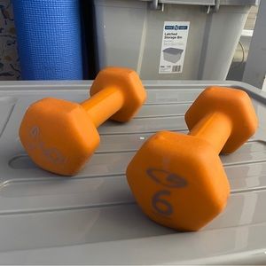 Dumbbell. 6 lb each.